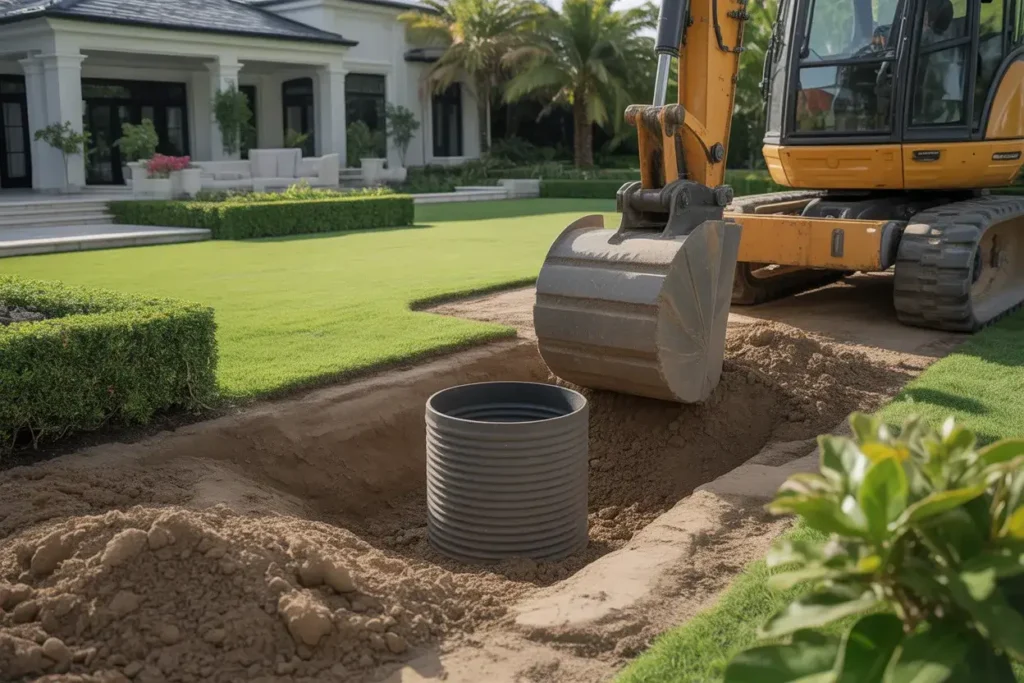 certified-drainlayer-installing-new-drainage-system-paraparaumu-kapiti-coast-dukes-plumbing-team